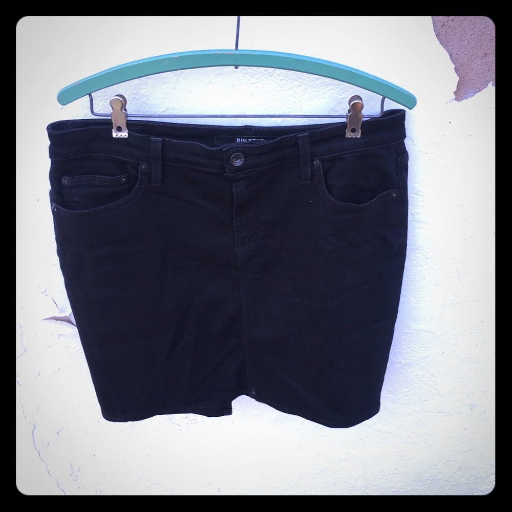 Big Star black denim skirt
